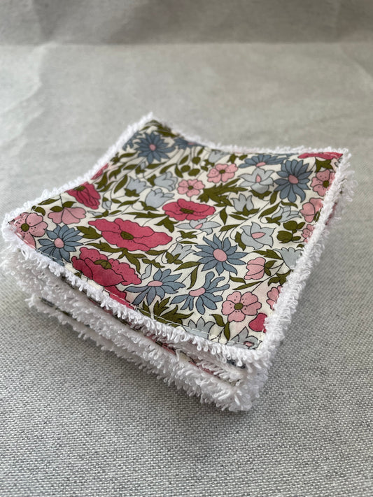 Pack Bolsita tela + lote 7 toallitas reutilizables Popy Pink