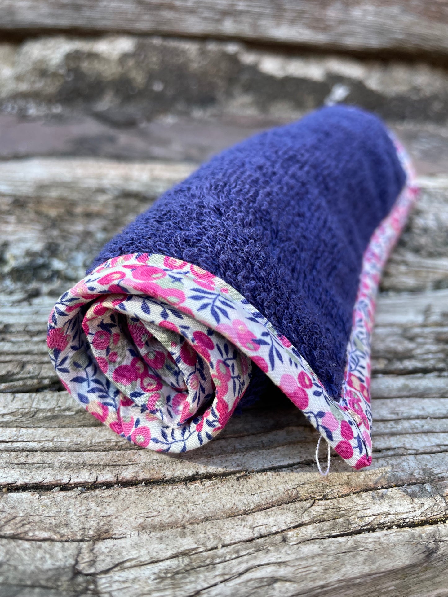 Toalla de cara azul Wiltshire Pink