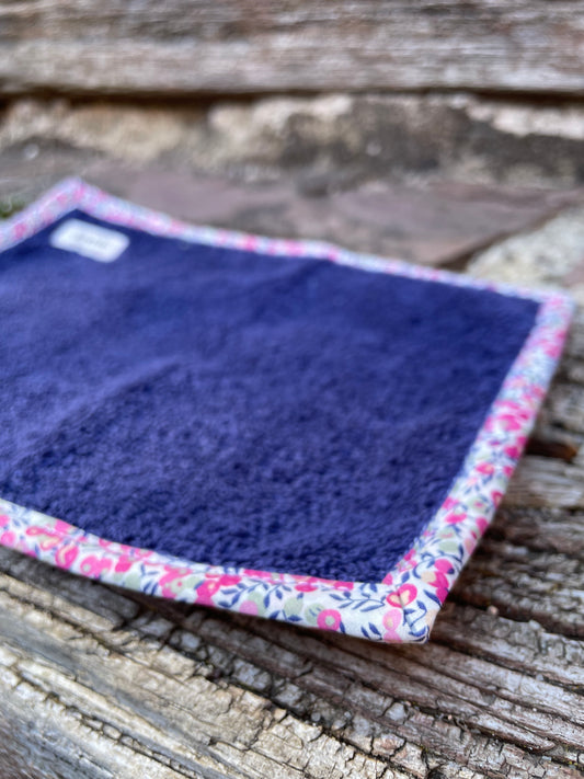 Toalla de cara azul Wiltshire Pink