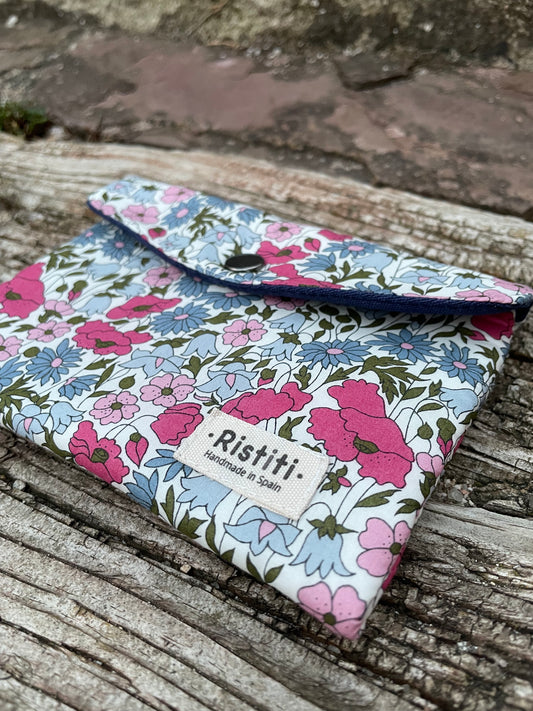 Monedero con botón Popy Pink