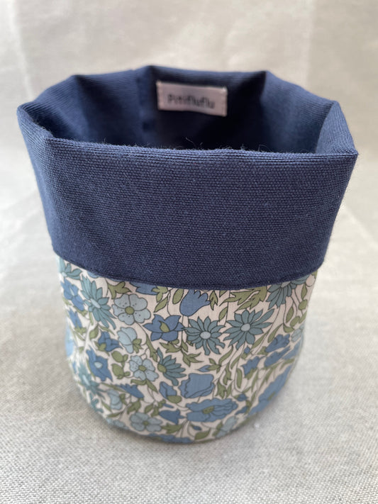 Pack Bolsita tela + lote 7 toallitas reutilizables Popy Blue