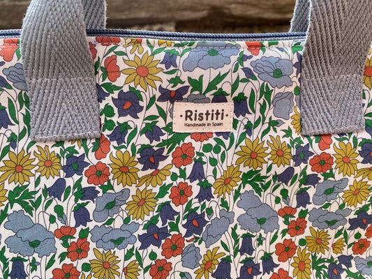 Bolso Manhattan Acolchado Liso Popy Champ Asas Gris