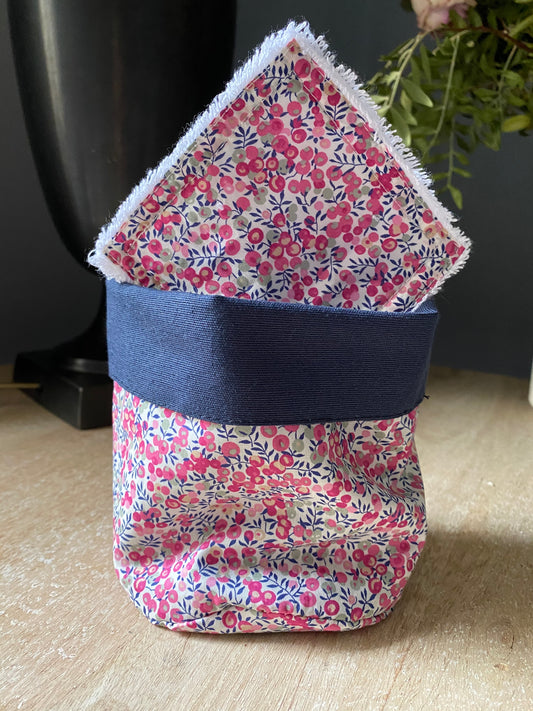 Pack Bolsita tela + lote 7 toallitas reutilizables Wiltshire Cherry