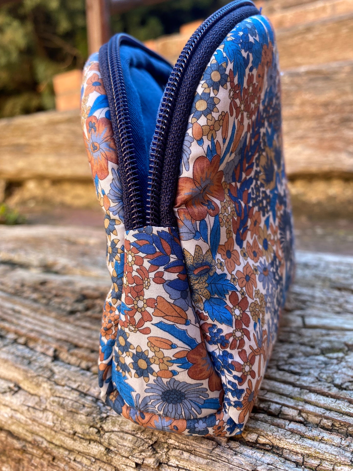 Neceser media luna Otoño Azul