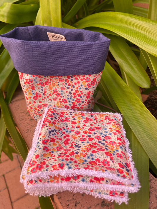 Pack Bolsita tela + lote 7 toallitas reutilizables Annie