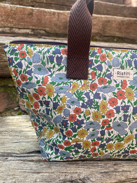 Bolso Manhattan Acolchado Liso Poppy Champ asas Marrón