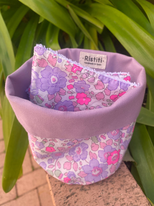 Cestita tela baño Betsy Morado
