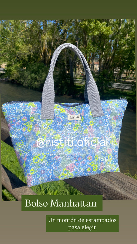 Bolso Manhattan Acolchado Liso Margaret Flour